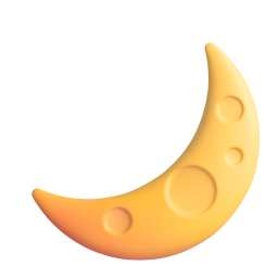 crescent moon sticker